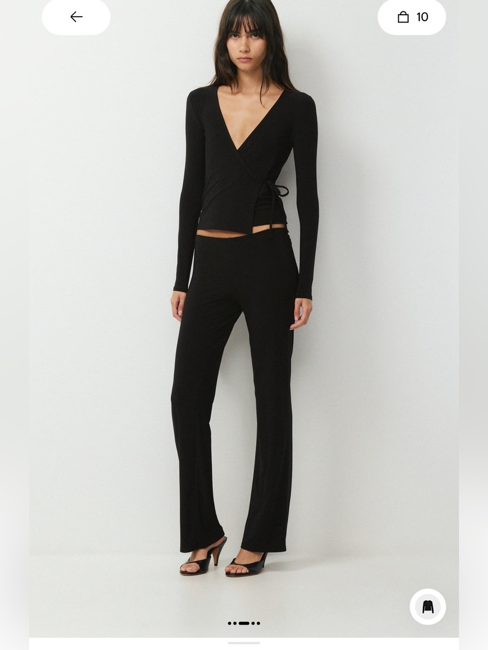 Aritzia Smooth Matter™ Island Wrap Longsleeve — Black